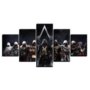 Assassin’S Creed Movie Characters - Movie 5 Panel Canvas Art Wall Decor