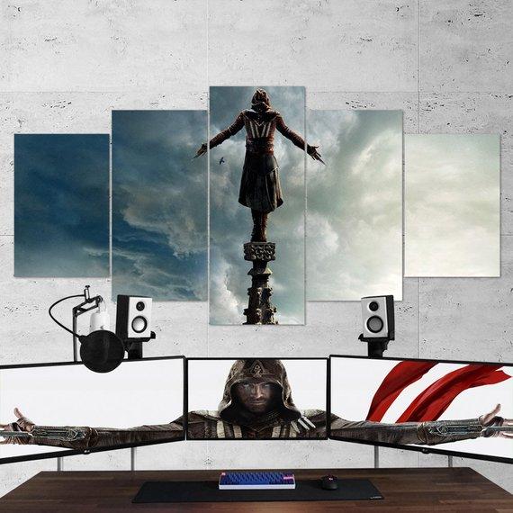 Assassins Creed 05 - Gaming 5 Panel Canvas Art Wall Decor Assassins Creed 05 - Gaming 5 Panel Canvas Art Wall Decor