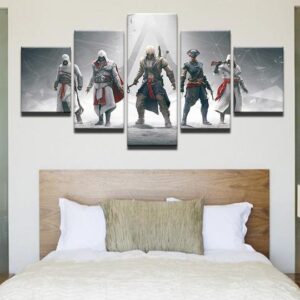 Assassins Creed 4 - Gaming 5 Panel Canvas Art Wall Decor
