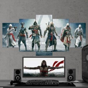 Assassins Creed Altair 06 - Gaming 5 Panel Canvas Art Wall Decor