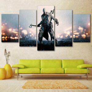 Assassins Creed Character - Movie 5 Panel Canvas Art Wall Decor