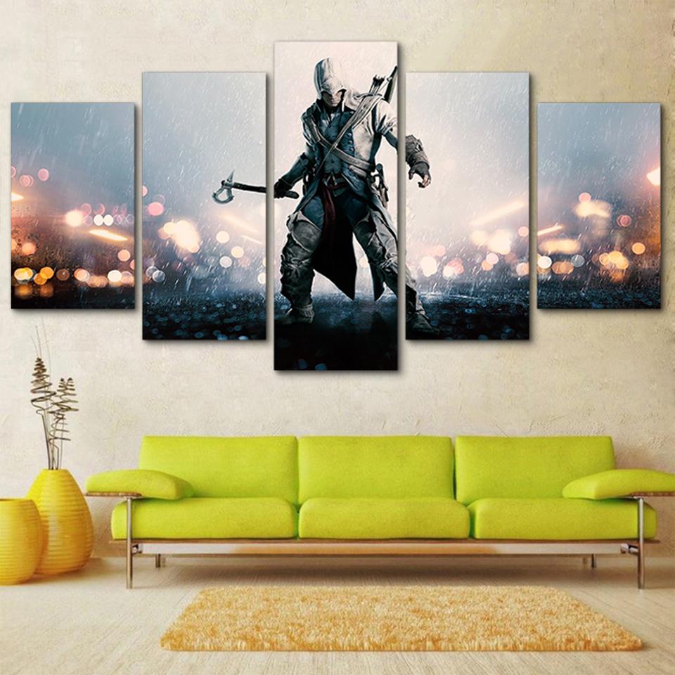 Assassins Creed Character - Movie 5 Panel Canvas Art Wall Decor Assassins Creed Character - Movie 5 Panel Canvas Art Wall Decor
