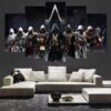 Assassins Creed Characters Inspired - Gaming 5 Panel Canvas Art Wall Decor