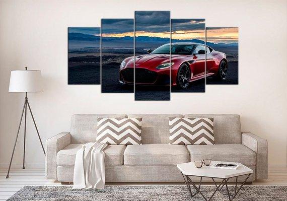 Aston Martin DBS Superleggera Large - Automative 5 Panel Canvas Art Wall Decor Aston Martin DBS Superleggera Large - Automative 5 Panel Canvas Art Wall Decor