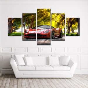 Aston Martin Dbc - Automative 5 Panel Canvas Art Wall Decor
