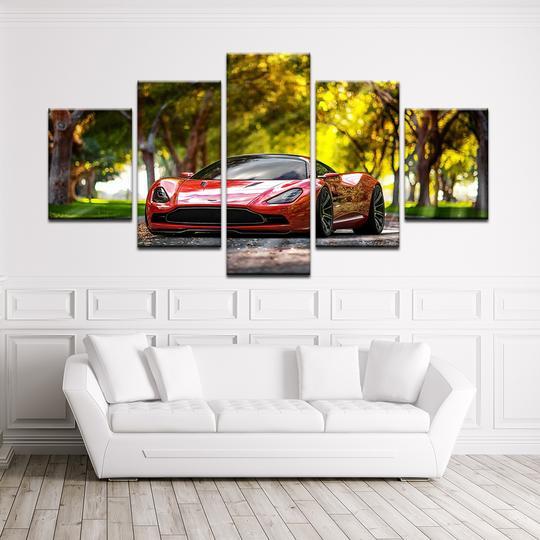 Aston Martin Dbc - Automative 5 Panel Canvas Art Wall Decor Aston Martin Dbc - Automative 5 Panel Canvas Art Wall Decor