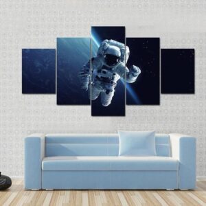 Astronaut In Space - Movie 5 Panel Canvas Art Wall Decor