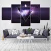 Astronaut Triangle Galaxy - Space 5 Panel Canvas Art Wall Decor