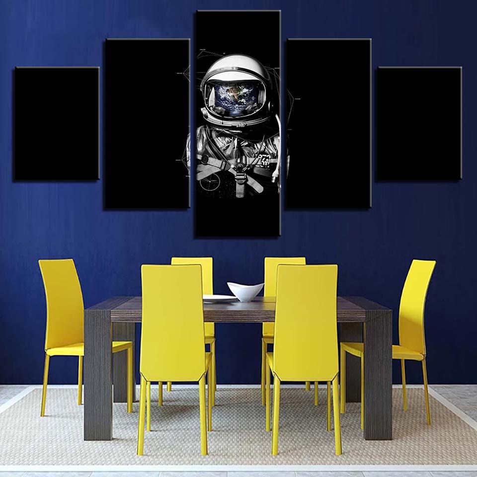 Astronauts 2 - Space 5 Panel Canvas Art Wall Decor Astronauts 2 - Space 5 Panel Canvas Art Wall Decor