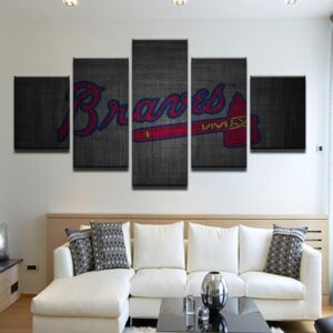 Atlanta Braves 10- Sport 5 Panel Canvas Art Wall Decor