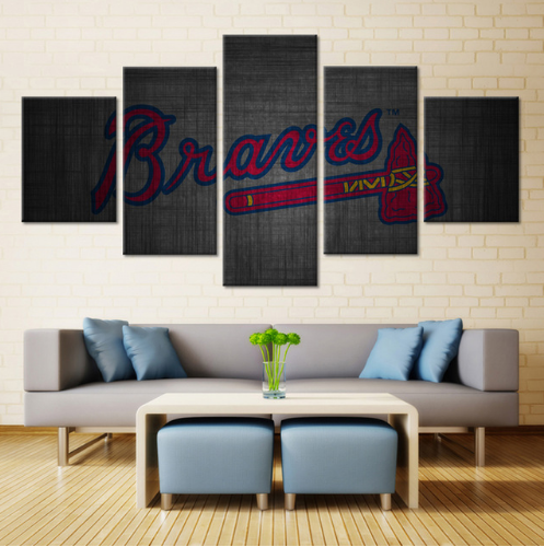 Atlanta Braves Baseball 1 - Sport 5 Panel Canvas Art Wall Decor Atlanta Braves Baseball 1 - Sport 5 Panel Canvas Art Wall Decor