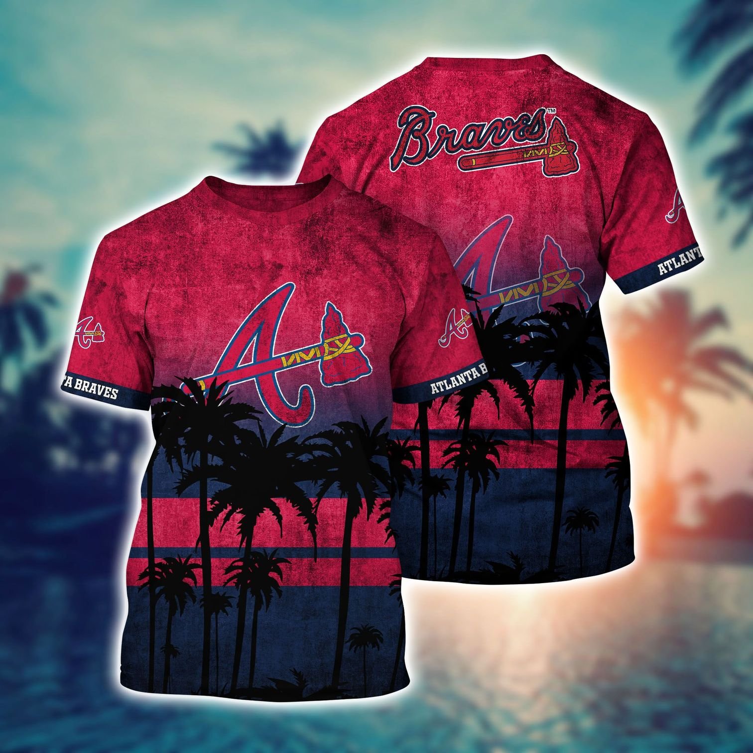 Atlanta Braves Hawaiian 3D T Shirt Atlanta Braves Hawaiian 3D T Shirt