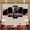 Atlanta Falcons 9- Sport 5 Panel Canvas Art Wall Decor