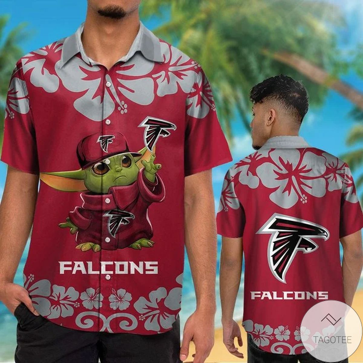 Atlanta Falcons Baby Yoda Hawaiian Shirt Atlanta Falcons Baby Yoda Hawaiian Shirt