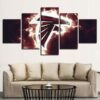 Atlanta Falcons Nfl Logo Ii -1- Sport 5 Panel Canvas Art Wall Decor