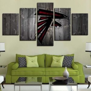 Atlanta Falcons Nfl Logo - Sport 5 Panel Canvas Art Wall Decor