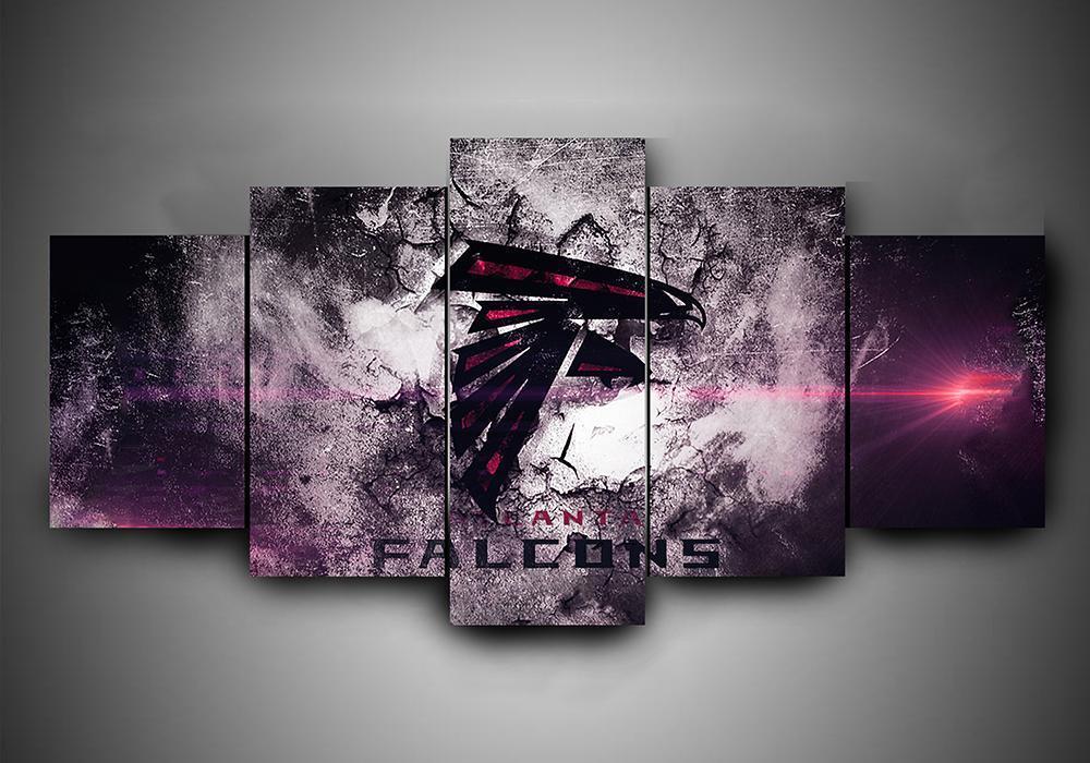 Atlanta Falcons Team Sport - 5 Panel Canvas Art Wall Decor Atlanta Falcons Team Sport - 5 Panel Canvas Art Wall Decor