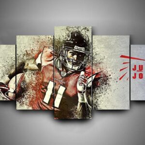 Atlanta Falcons - Julio Jones - Sport 5 Panel Canvas Art Wall Decor