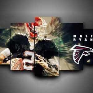 Atlanta Falcons - Matt Ryan - Sport 5 Panel Canvas Art Wall Decor