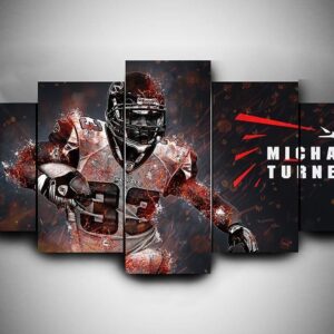 Atlanta Falcons - Michael Turner - Sport 5 Panel Canvas Art Wall Decor