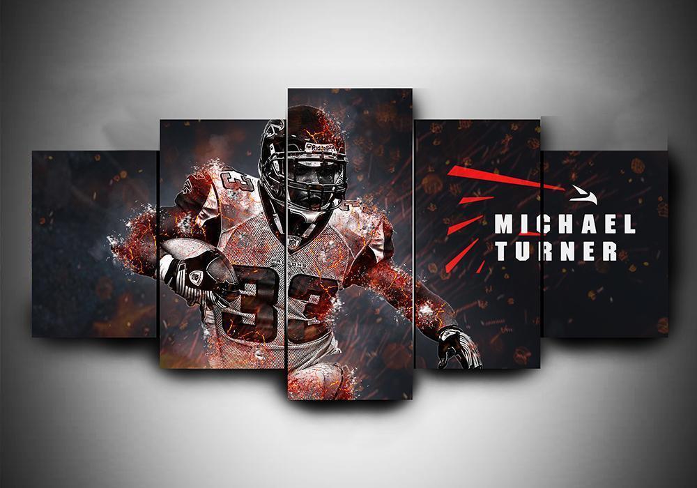 Atlanta Falcons - Michael Turner - Sport 5 Panel Canvas Art Wall Decor Atlanta Falcons - Michael Turner - Sport 5 Panel Canvas Art Wall Decor