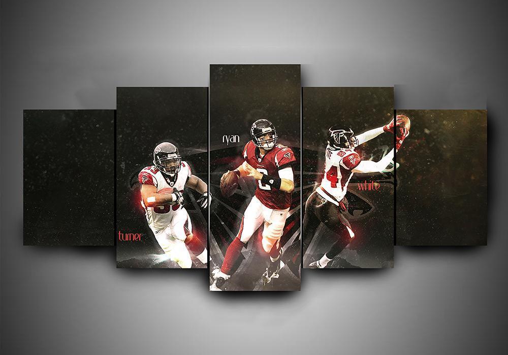 Atlanta Falcons - Team #3 - Sport 5 Panel Canvas Art Wall Decor Atlanta Falcons - Team #3 - Sport 5 Panel Canvas Art Wall Decor