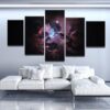 Atlantis Nebula 1 - Space 5 Panel Canvas Art Wall Decor