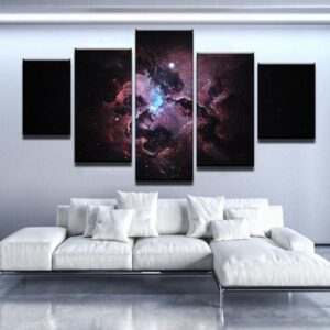 Atlantis Nebula 1 - Space 5 Panel Canvas Art Wall Decor