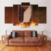 Attack Of The Titans - Anime 5 Panel Canvas Art Wall Decor