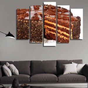 Attractive Breakfast - Kitchen 5 Panel Canvas Art Wall Decor