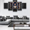Auburn Tigers Barnwood - Abstract 5 Panel Canvas Art Wall Decor