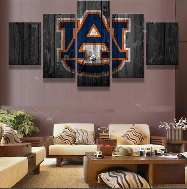 Auburn Tigers Logo Sport - 5 Panel Canvas Art Wall Decor Auburn Tigers Logo Sport - 5 Panel Canvas Art Wall Decor
