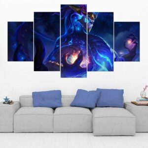 Aurelion Sol - League Of Legends - Gaming 5 Panel Canvas Art Wall Decor