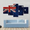 Australian Flag - Abstract 5 Panel Canvas Art Wall Decor