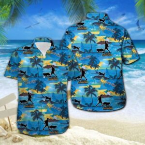 Australian Shepherd Hawaiian Shirt Summer Button Up