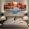 Autumn Colors - Nature 5 Panel Canvas Art Wall Decor