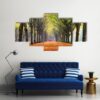 Autumn Forest In Amsterdam - Nature 5 Panel Canvas Art Wall Decor