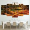 Autumn Golf Course - Nature 5 Panel Canvas Art Wall Decor
