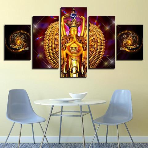 Avalokitesvara Buddha - Religion 5 Panel Canvas Art Wall Decor Avalokitesvara Buddha - Religion 5 Panel Canvas Art Wall Decor