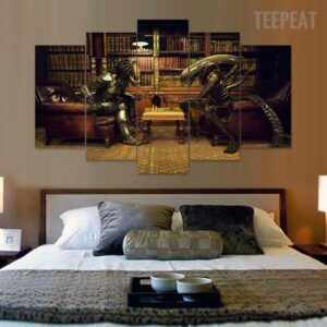 Avp “It’S A Chess Game” - Movie 5 Panel Canvas Art Wall Decor