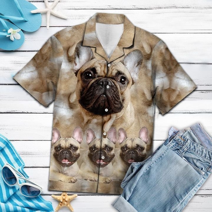 Awesome French Bulldog Hawaiian Shirt Summer Button Up Awesome French Bulldog Hawaiian Shirt Summer Button Up