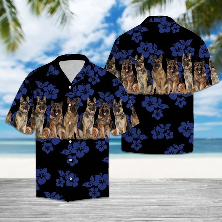 Awesome German Shepherd Hawaiian Shirt Summer Button Up Awesome German Shepherd Hawaiian Shirt Summer Button Up
