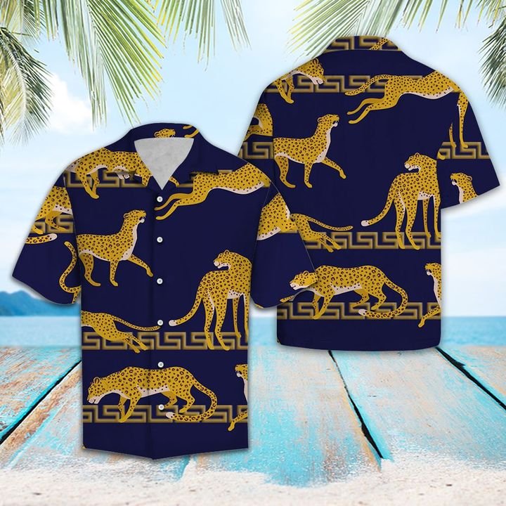 Awesome Leopard Hawaiian Shirt Summer Button Up Awesome Leopard Hawaiian Shirt Summer Button Up