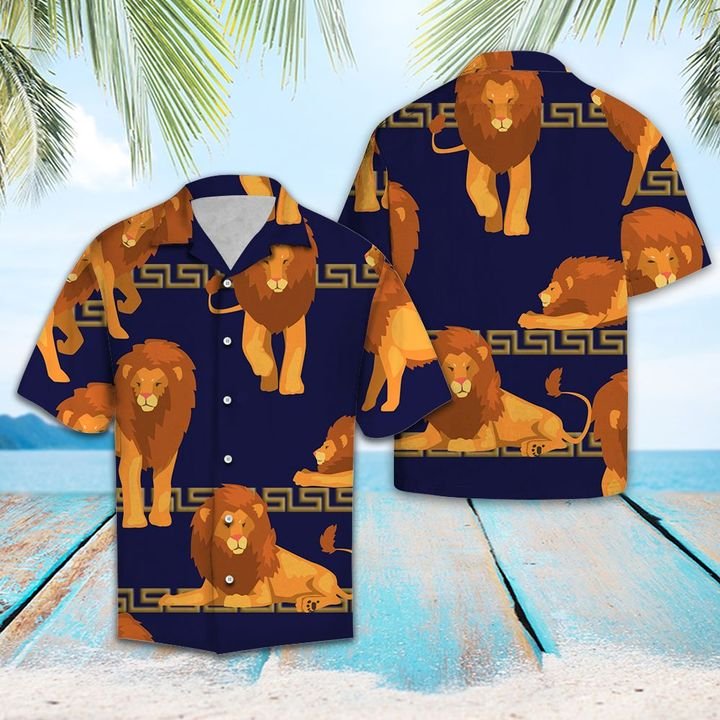 Awesome Lion Hawaiian Shirt Summer Button Up Awesome Lion Hawaiian Shirt Summer Button Up