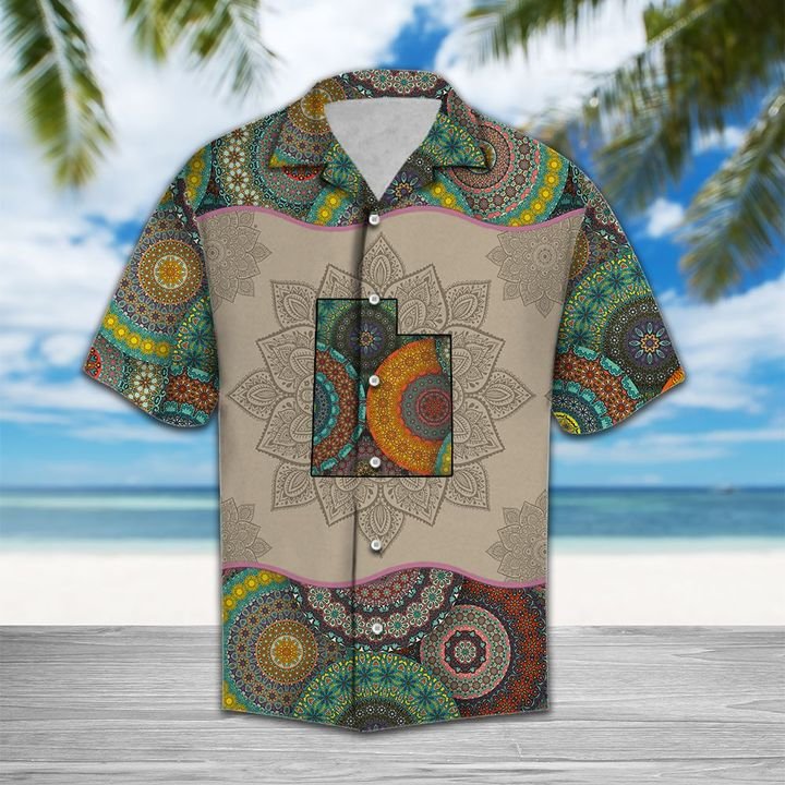 Awesome Utah Mandala Hawaiian Shirt Summer Button Up Awesome Utah Mandala Hawaiian Shirt Summer Button Up