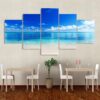 Azure sky clear - Space 5 Panel Canvas Art Wall Decor