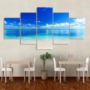 Azure sky clear - Space 5 Panel Canvas Art Wall Decor