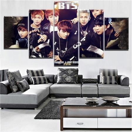 BTS Band 7 Celebrity - 5 Panel Canvas Art Wall Decor BTS Band 7 Celebrity - 5 Panel Canvas Art Wall Decor