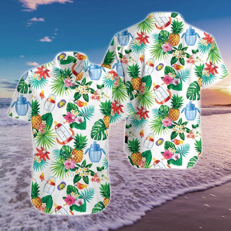 Baby Bottlte Hawaiian Shirt Summer Button Up Baby Bottlte Hawaiian Shirt Summer Button Up