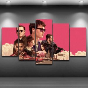Baby Driver - Movie 5 Panel Canvas Art Wall Decor